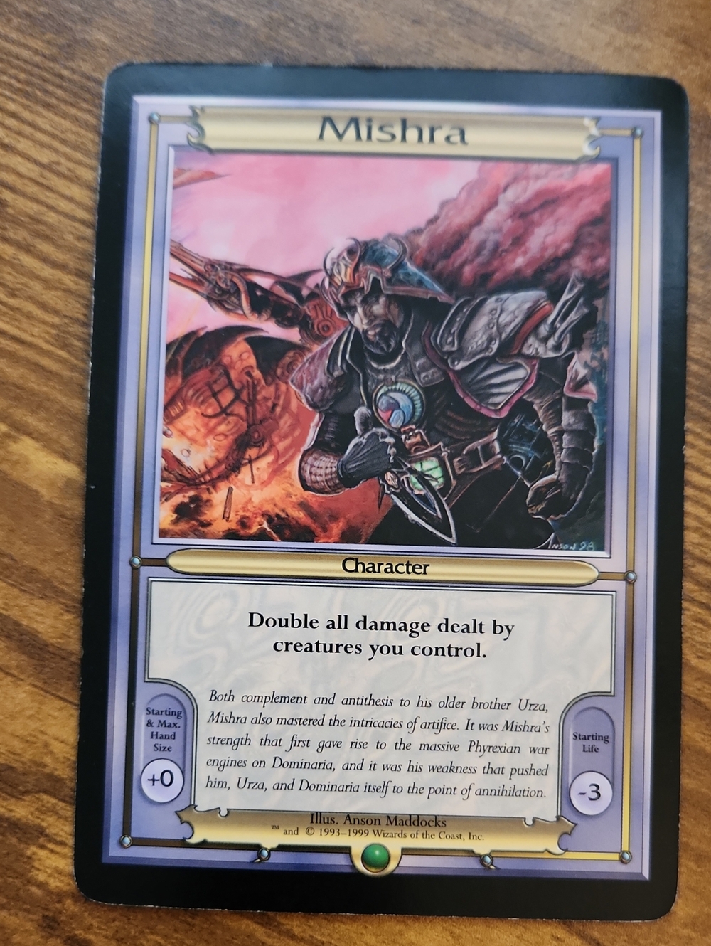Mishra Character Card — Magic: The Gathering Jumbo Card